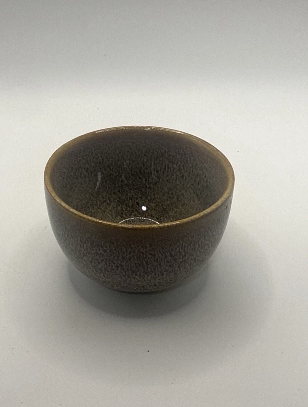 "Bombay Company Small Brown Ceramic Bowl Cup Speckled Stoneware 3in
